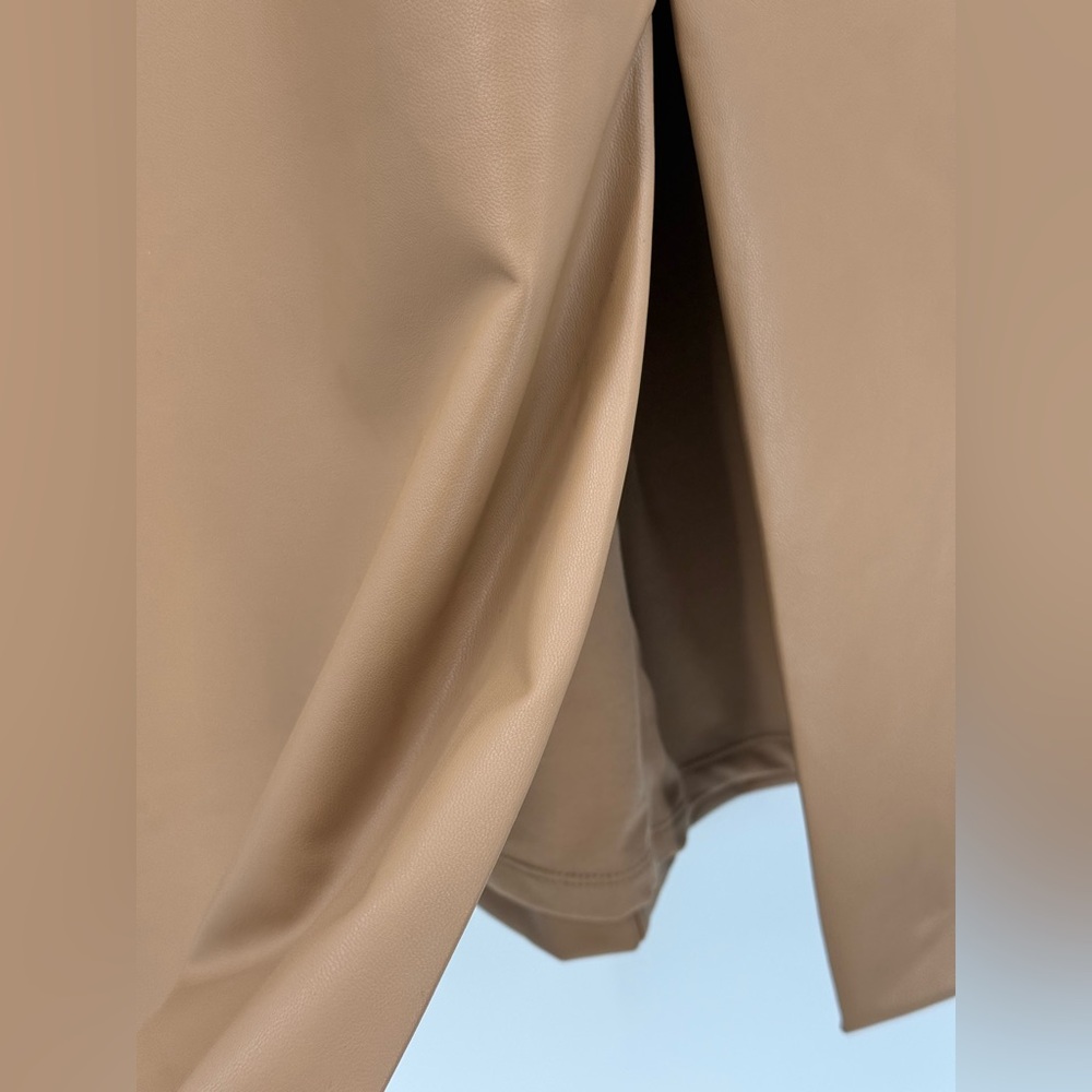 Express Body Contour Faux Leather Twist Front Midi Sheath Dress Size XL - Picture 7 of 15